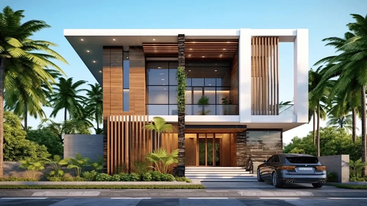 Desain rumah modern tropis untuk hunian keluarga
