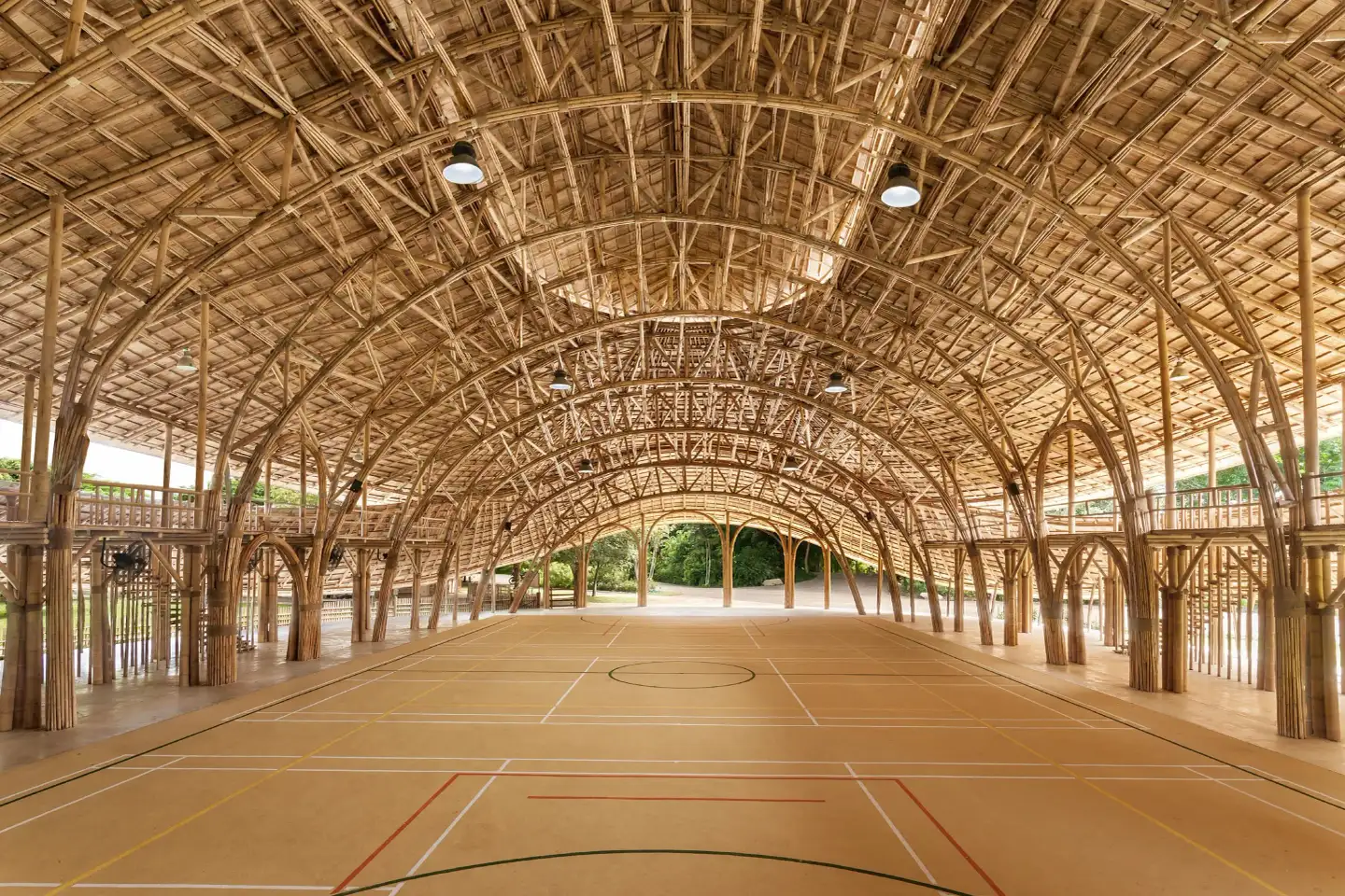 Chiangmai Life Architects Bamboo Sports Hall For Panyaden International School