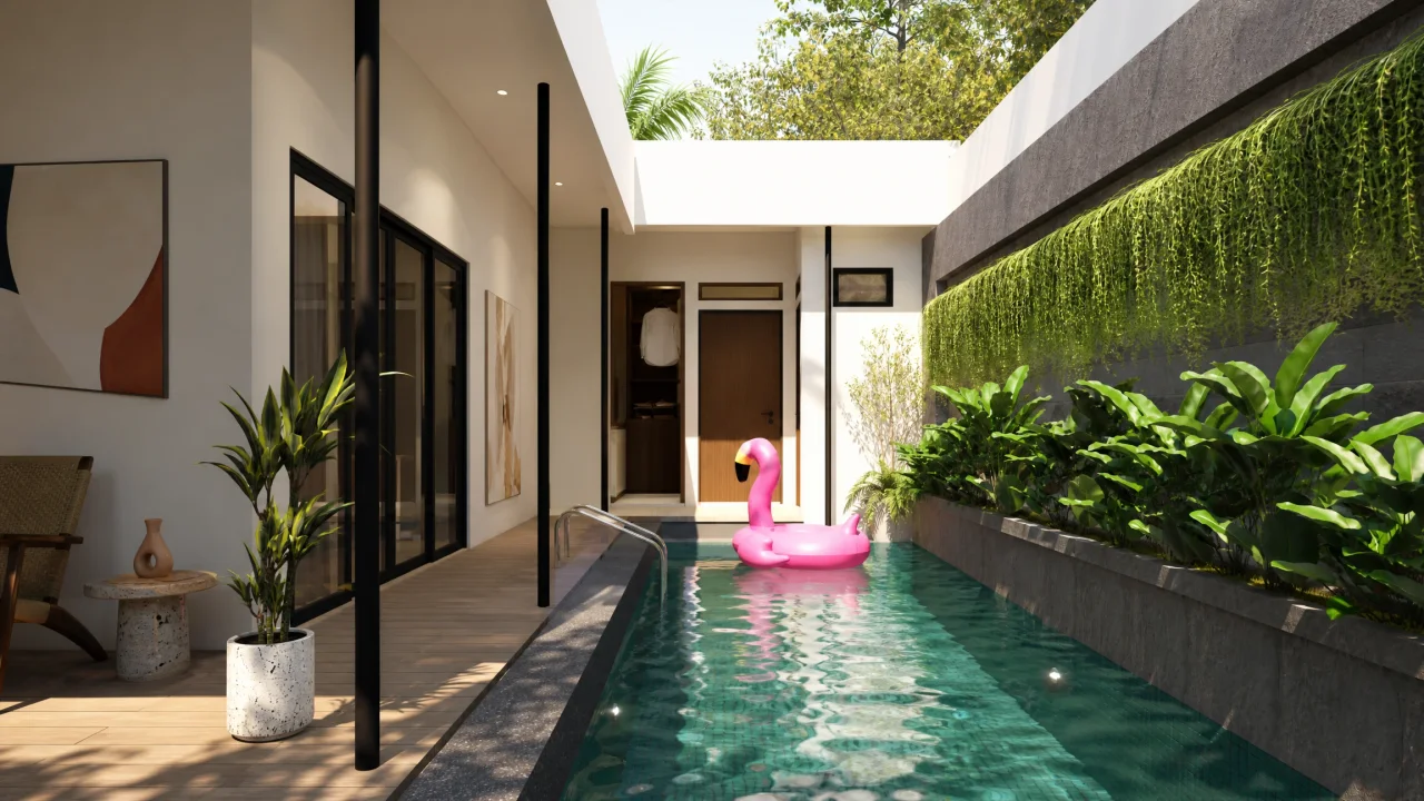 Side Yard & Pool